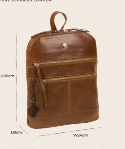 Francisca' Black Leather Backpack