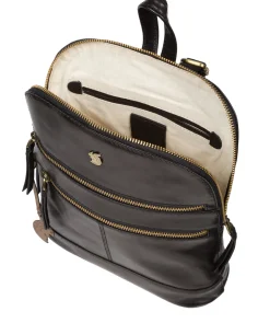 Francisca' Black Leather Backpack