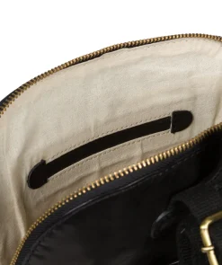 Francisca' Black Leather Backpack