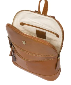 Francisca' Dark Tan Leather Backpack
