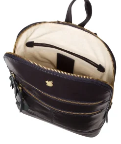 Francisca' Navy Leather Backpack