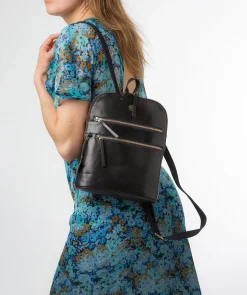 Francisca' Navy Leather Backpack