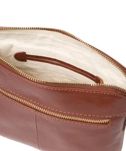 Frida' Conker Brown Leather Cross Body Bag