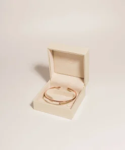 Gift Packaged 'Aaliyah' 18ct Rose Gold Plated 925 Silver Minimalist Bangle