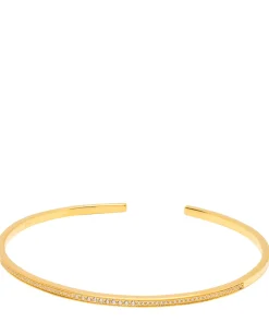 Gift Packaged 'Aaliyah' 18ct Yellow Gold Plated 925 Silver Minimalist Bangle