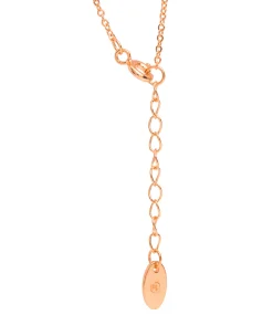 Gift Packaged 'Anson' 18ct Rose Gold Plated 925 Silver Ribbon Design Necklace