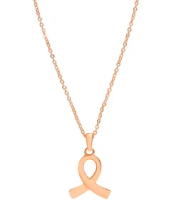 Gift Packaged 'Anson' 18ct Rose Gold Plated 925 Silver Ribbon Design Necklace