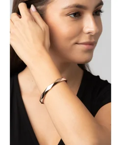 Gift Packaged 'Aurelle' 18ct Rose Gold Plated 925 Silver Bangle
