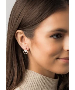 Gift Packaged 'Galli' 18ct Rose Gold Plated 925 Silver & Shell Pearl Heart Earrings