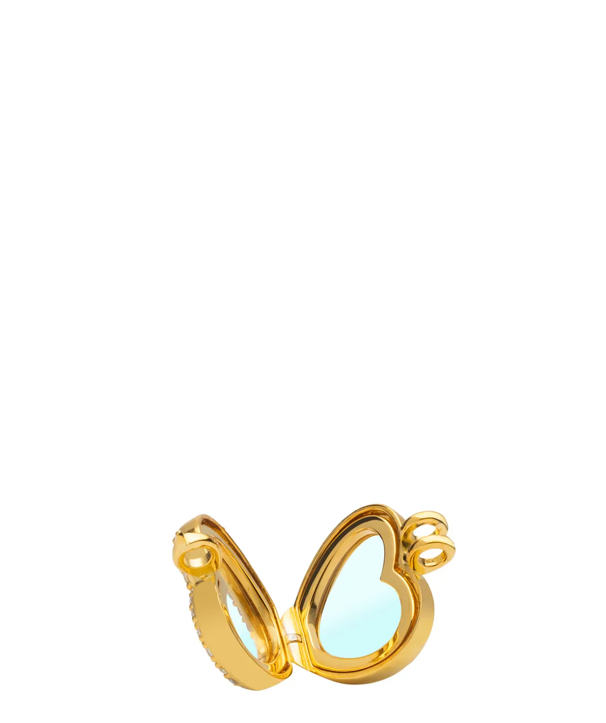 Gift Packaged 'Jordyn' 18ct Yellow Gold Plated 925 Silver & Cubic Zirconia Clear Heart Locket Necklace