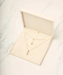 Gift Packaged 'Moraz' 18ct Rose Gold Plated 925 Silver Cross Pendant Necklace