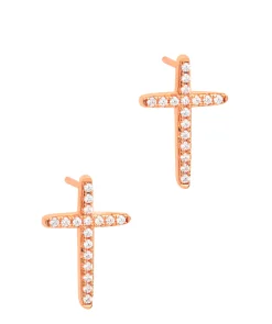 Gift Packaged 'Strand' 18ct Rose Gold Plated 925 Silver & Cubic Zirconia Earrings