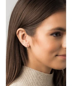 Gift Packaged 'Strand' 18ct Yellow Gold Plated 925 Silver & Cubic Zirconia Earrings