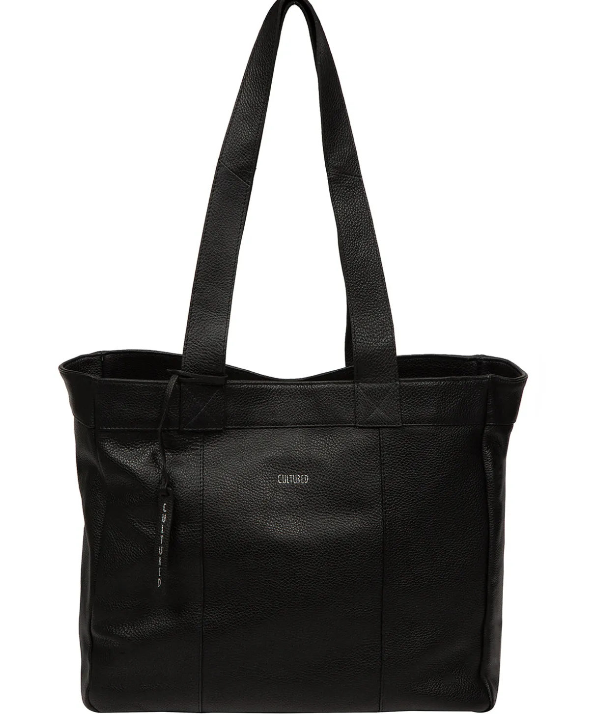 Gisella' Black Leather Tote Bag