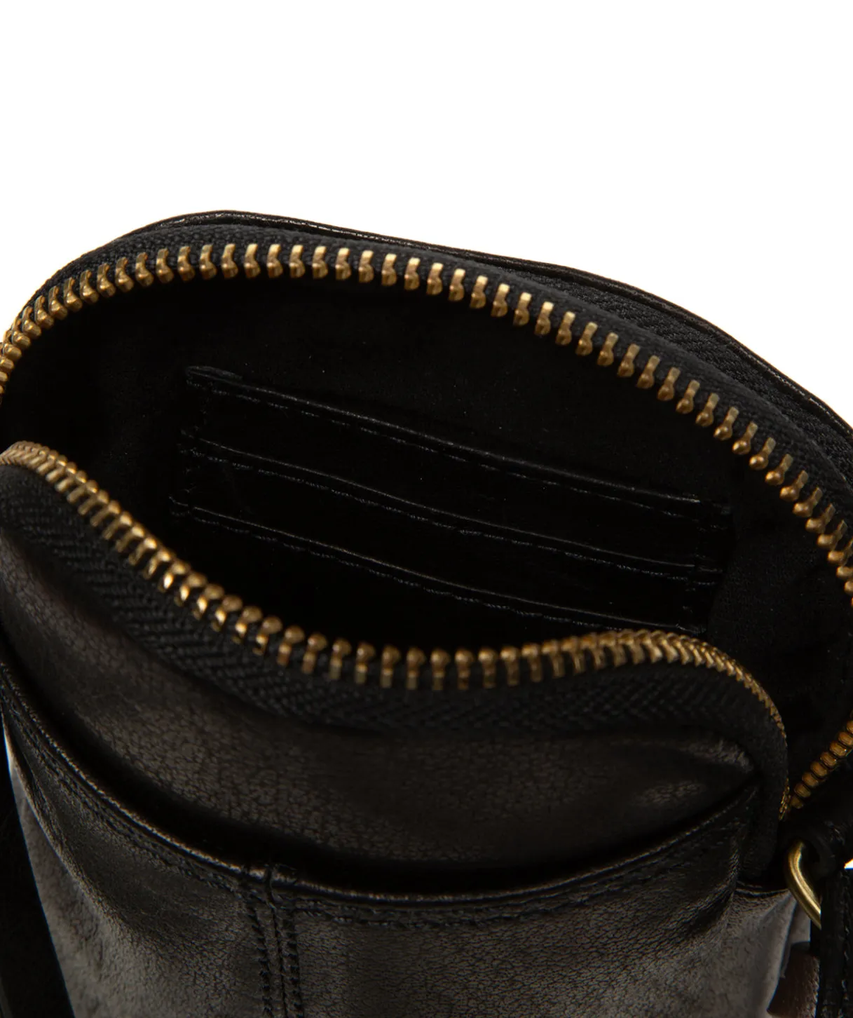 Giselle' Black Leather Cross Body Phone Bag