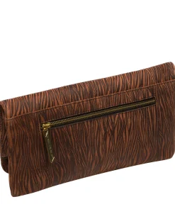 Golders' Animal Print Leather Clutch Bag