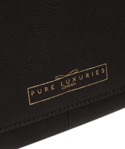 Golders' Black Leather Clutch Bag