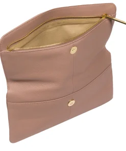 Golders' Blush Pink Leather Clutch Bag