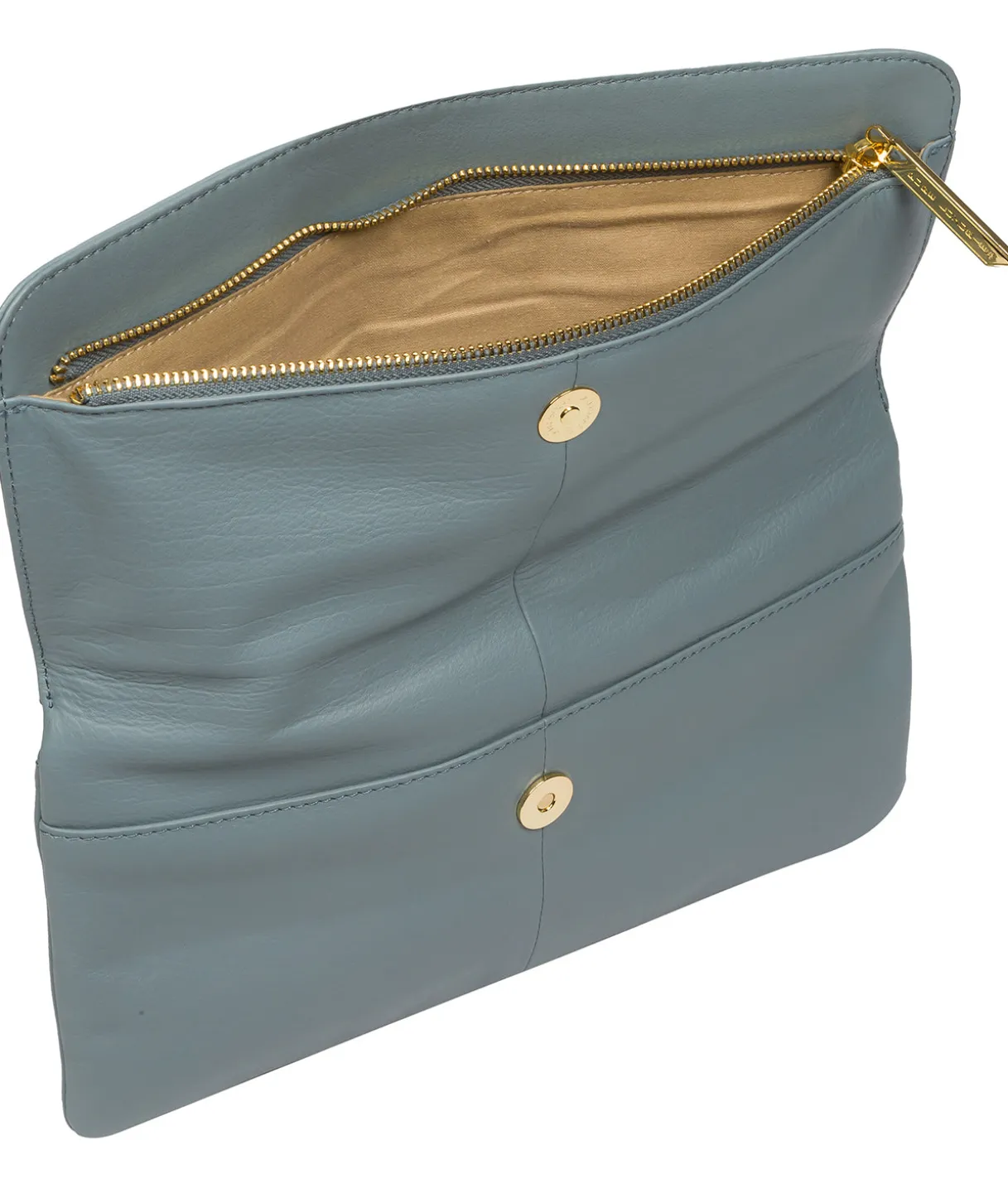 Golders' Cashmere Blue Leather Clutch Bag