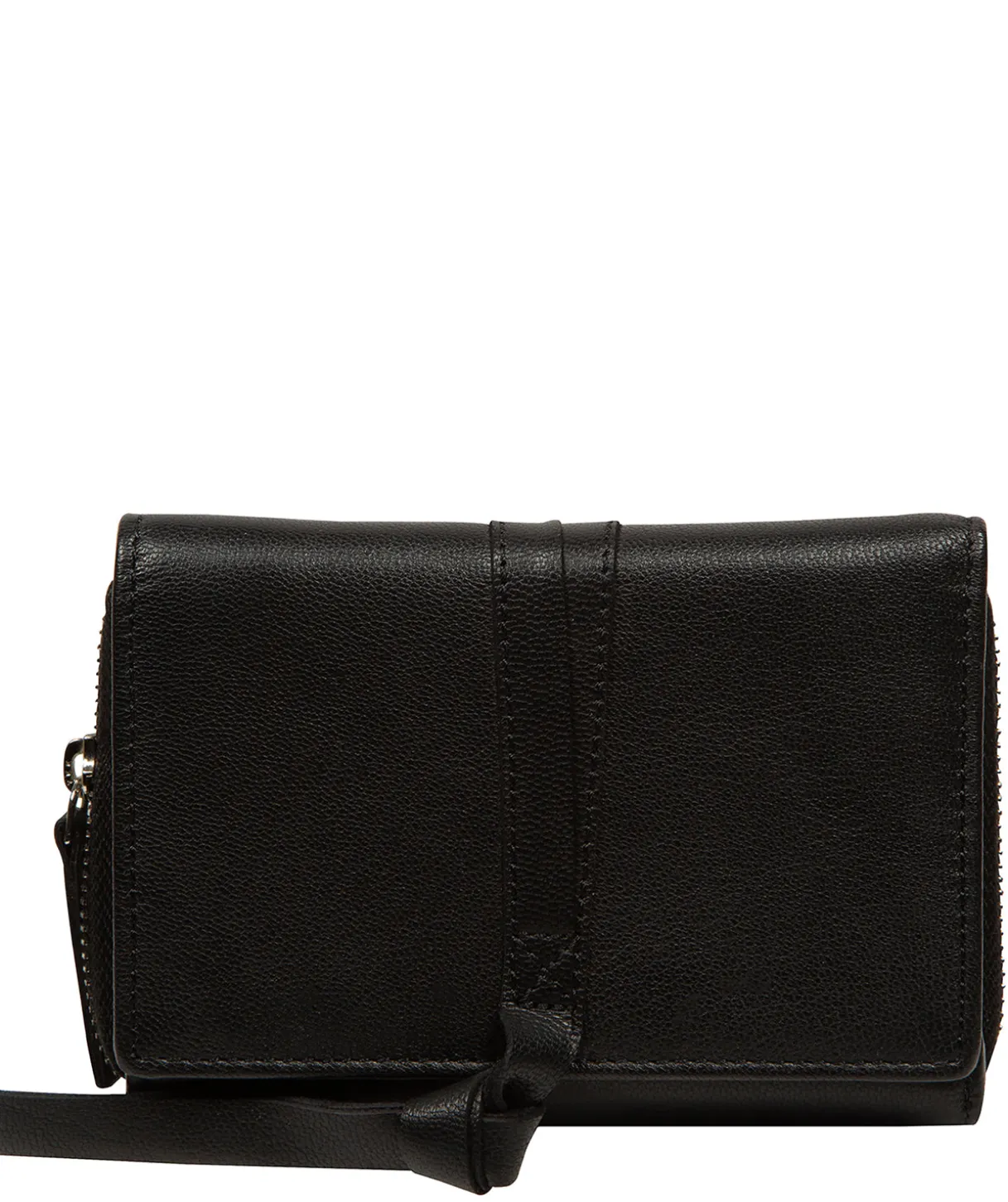 Hailey' Black Leather Purse