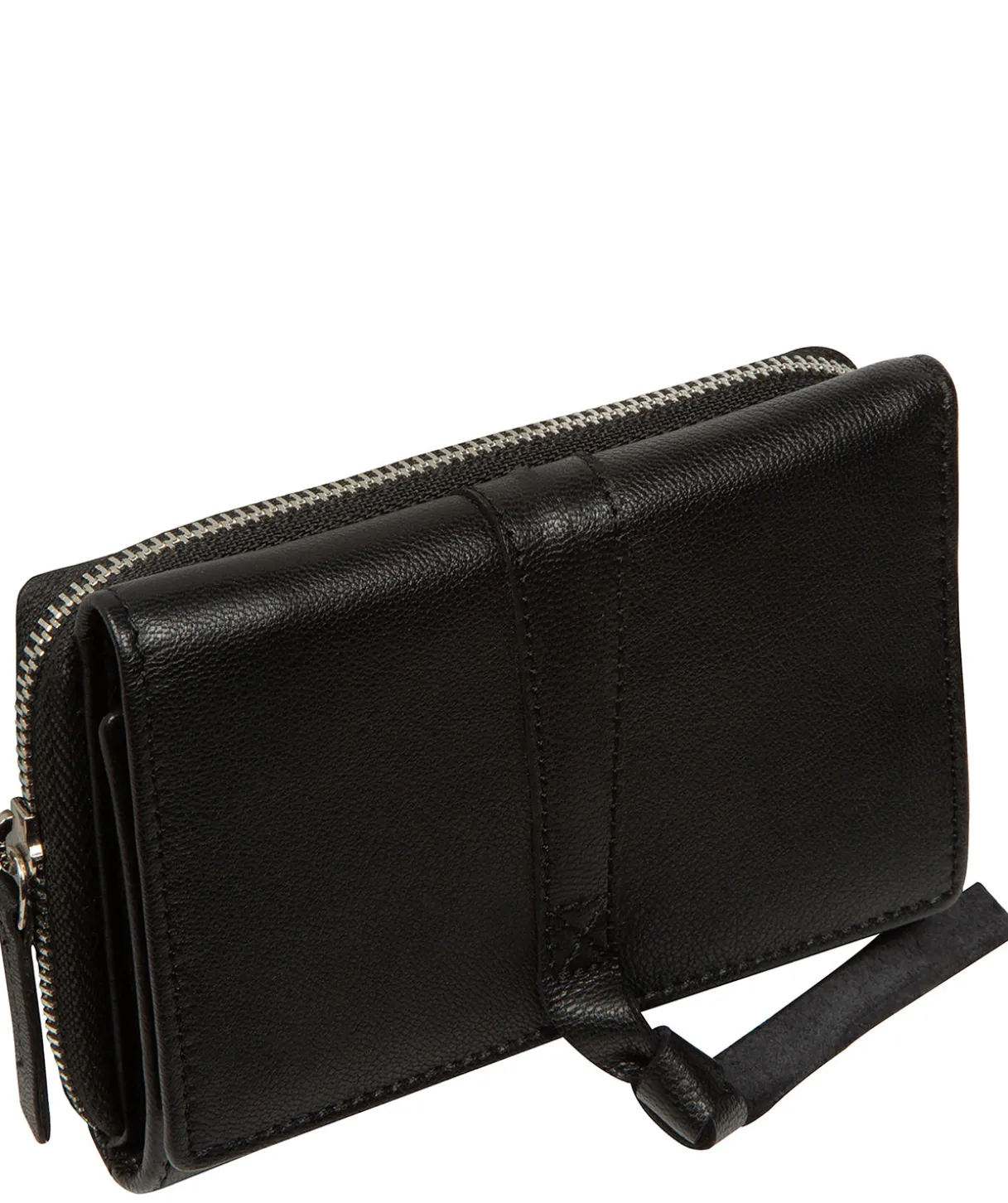 Hailey' Black Leather Purse