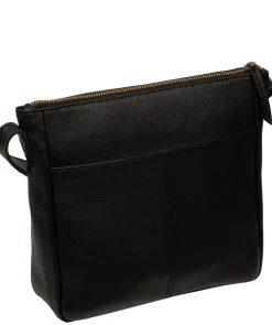 Harford' Black Leather Cross Body Bag