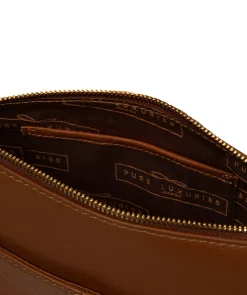 Harford' Tan Leather Cross Body Bag