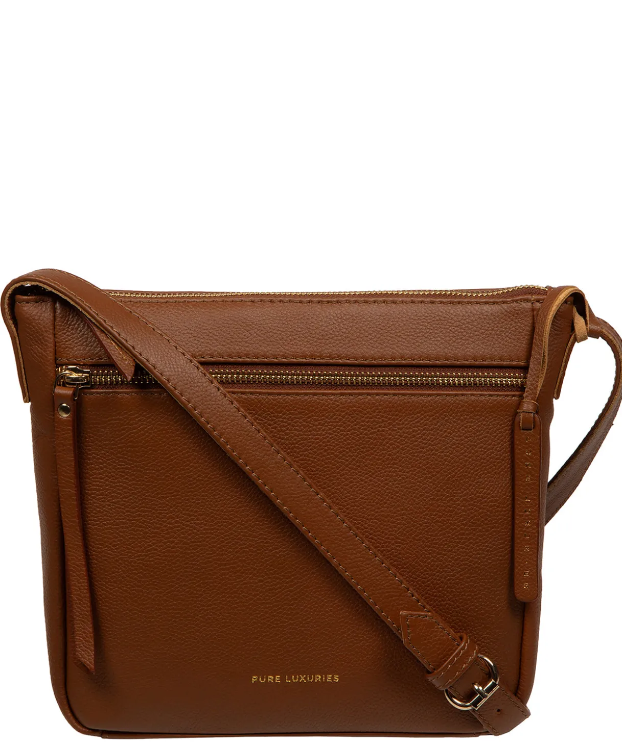 Harford' Tan Leather Cross Body Bag