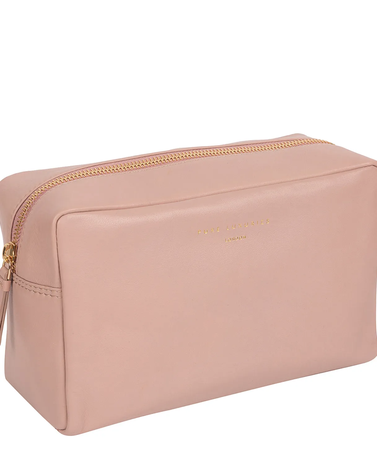 Highgate' Blush Pink Leather Make-Up Bag