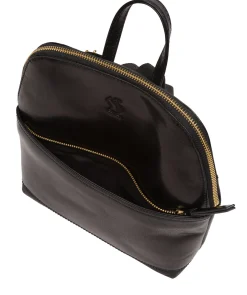 Hollis' Black Leather Backpack