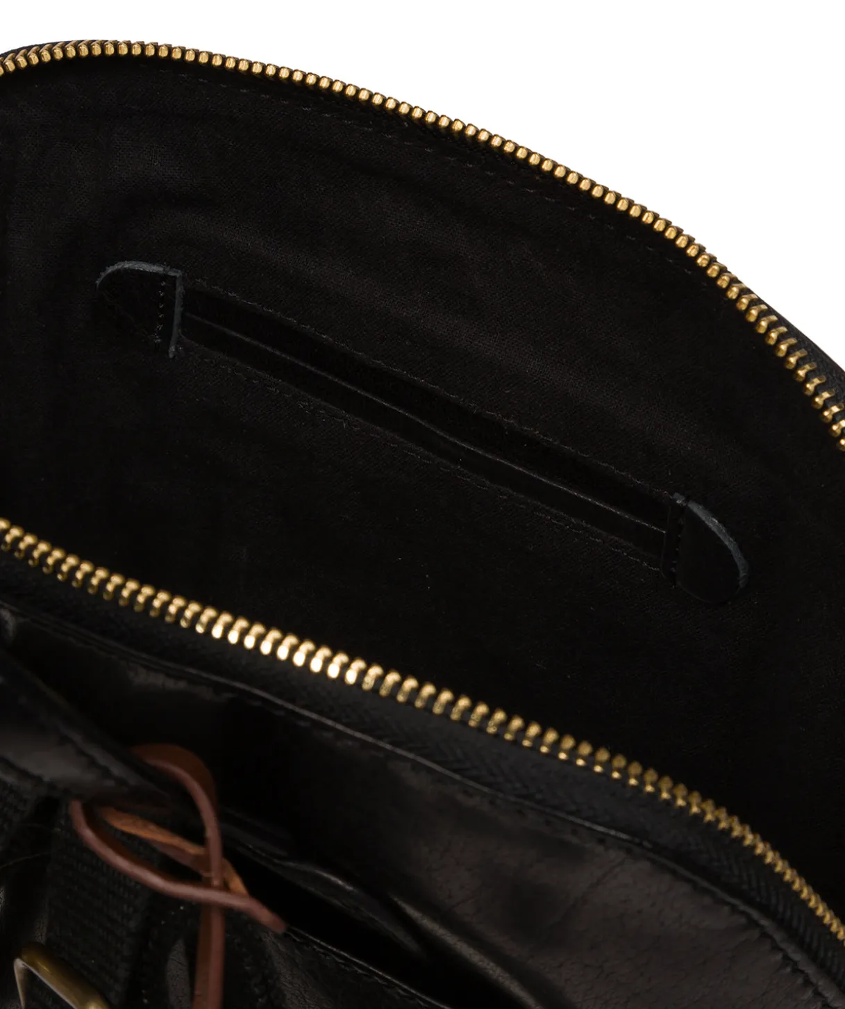 Hollis' Black Leather Backpack
