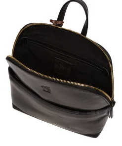 Hollis' Black Leather Backpack