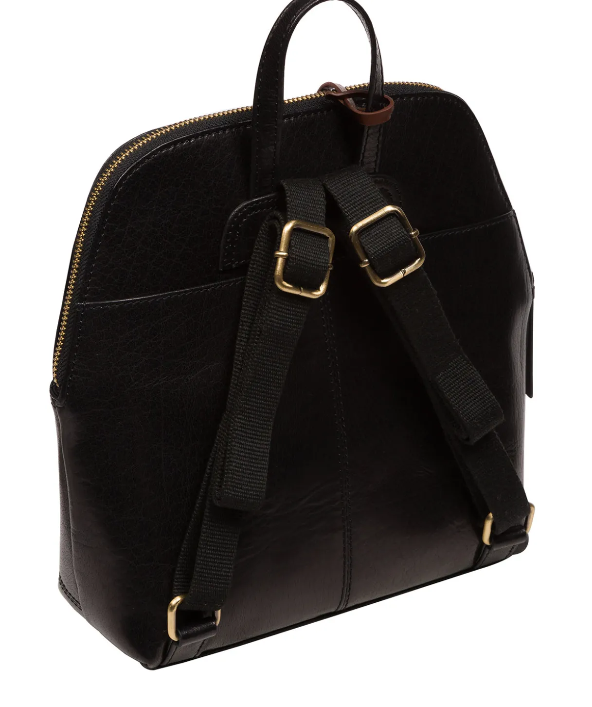 Hollis' Black Leather Backpack