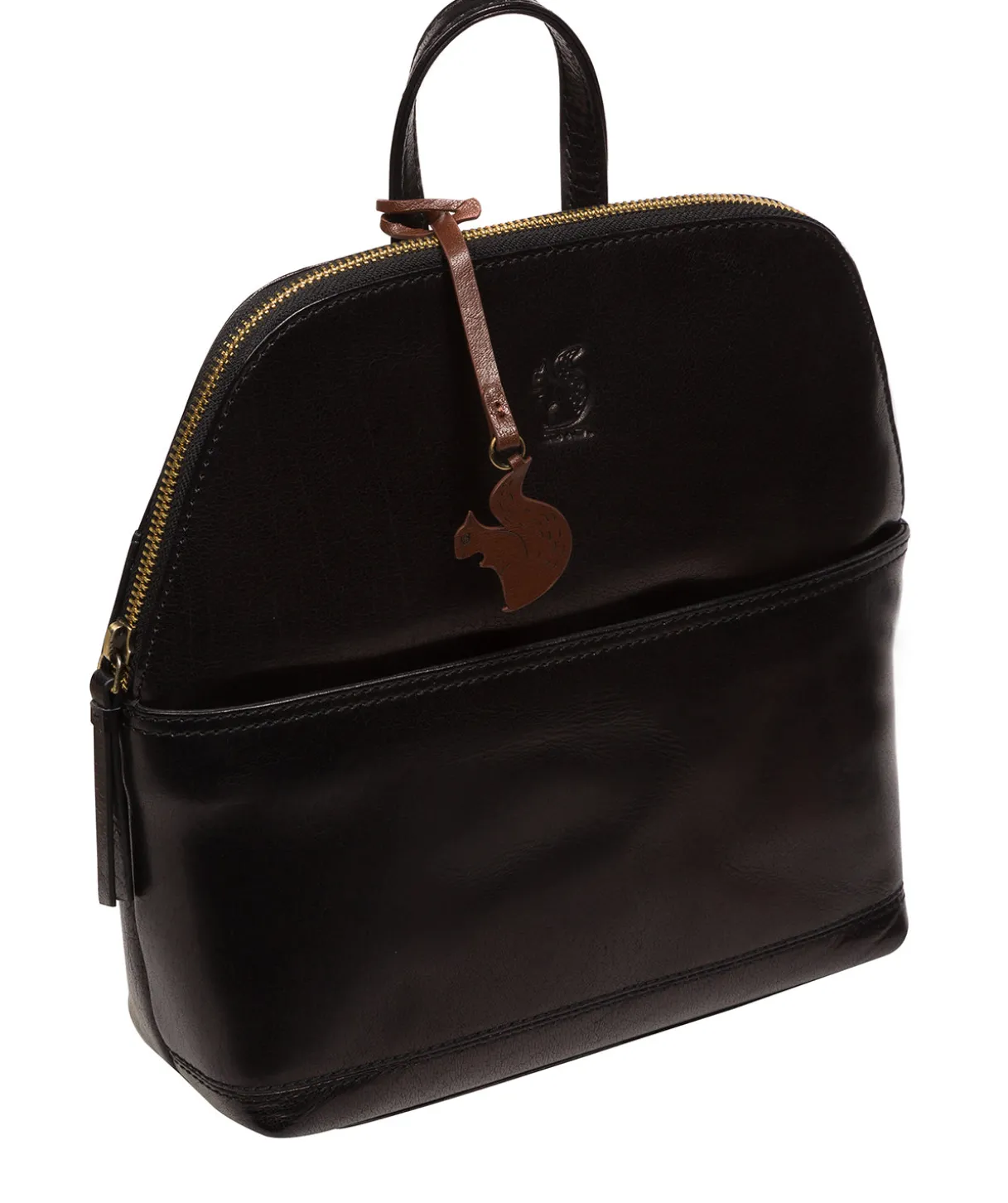 Hollis' Black Leather Backpack