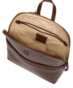 Hollis' Conker Brown Leather Backpack