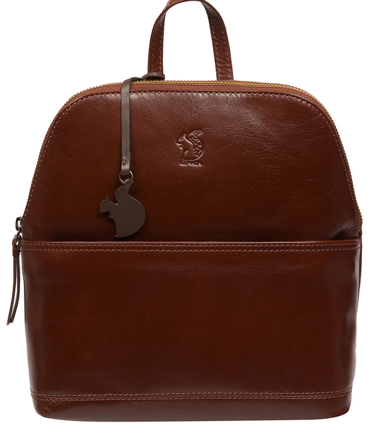 Hollis' Conker Brown Leather Backpack