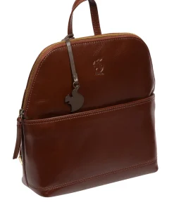 Hollis' Conker Brown Leather Backpack