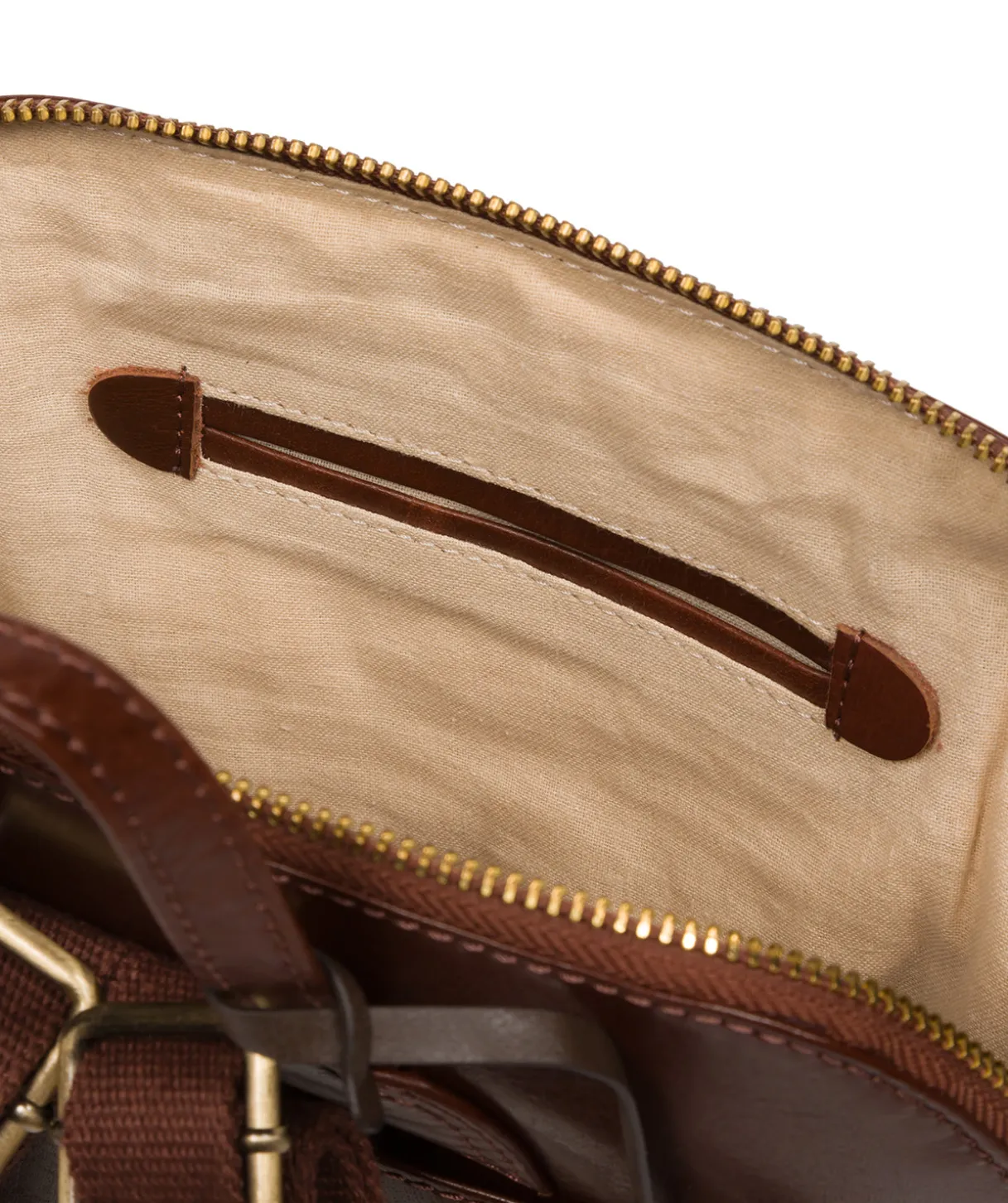 Hollis' Conker Brown Leather Backpack