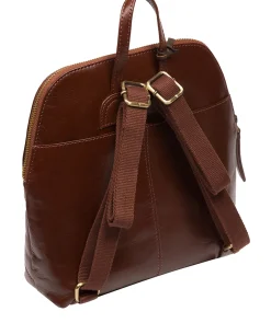 Hollis' Conker Brown Leather Backpack