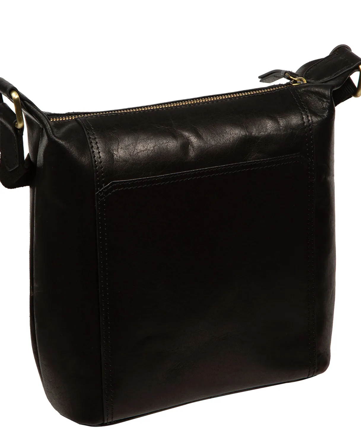 Indigo' Black Leather Shoulder Bag