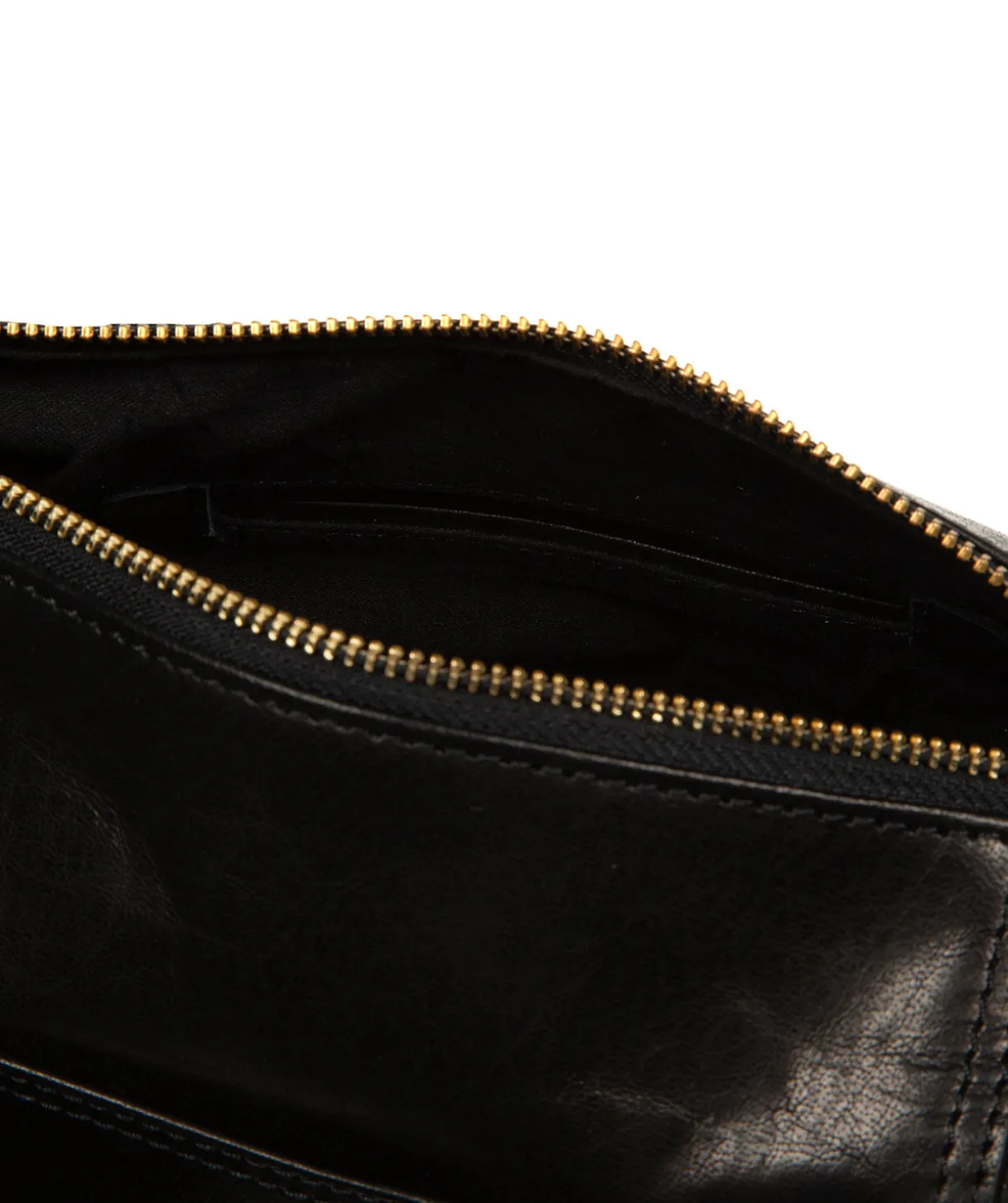 Indigo' Black Leather Shoulder Bag
