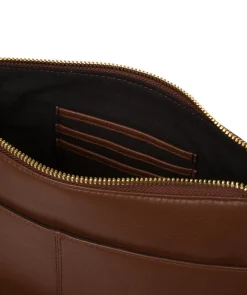 Isabella' Dark Tan Nappa Leather Grab Bag