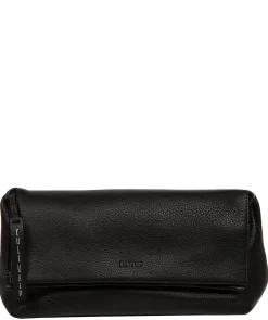 Isabetta' Black Leather Clutch Bag