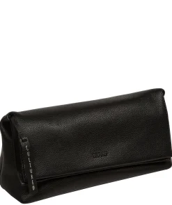 Isabetta' Black Leather Clutch Bag