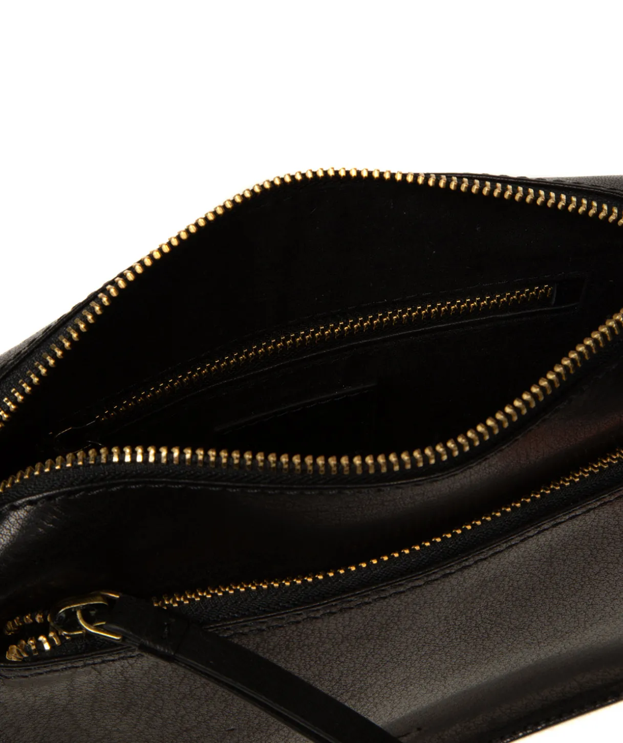 Isla' Black Leather Cross Body Bag