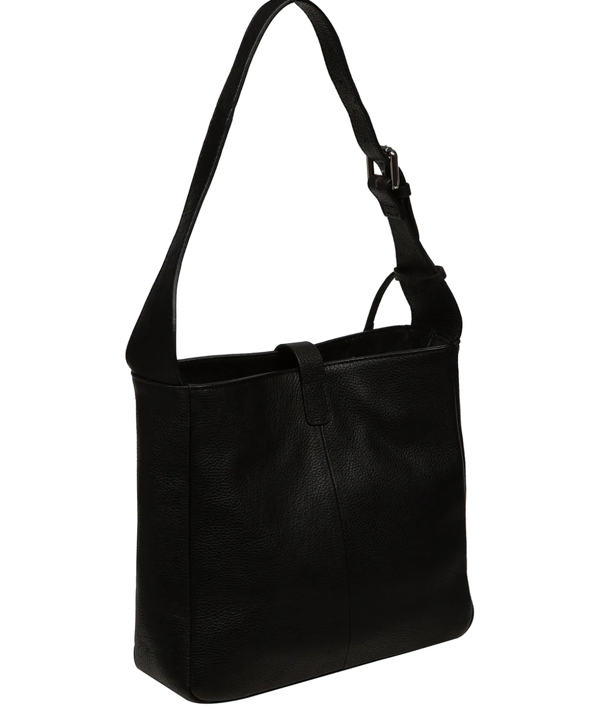 Isola' Black Leather Tote Bag