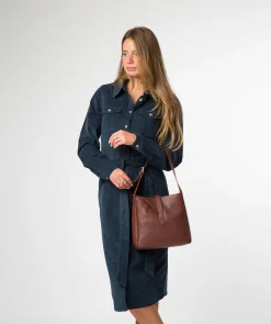 Isola' Chestnut Leather Tote Bag
