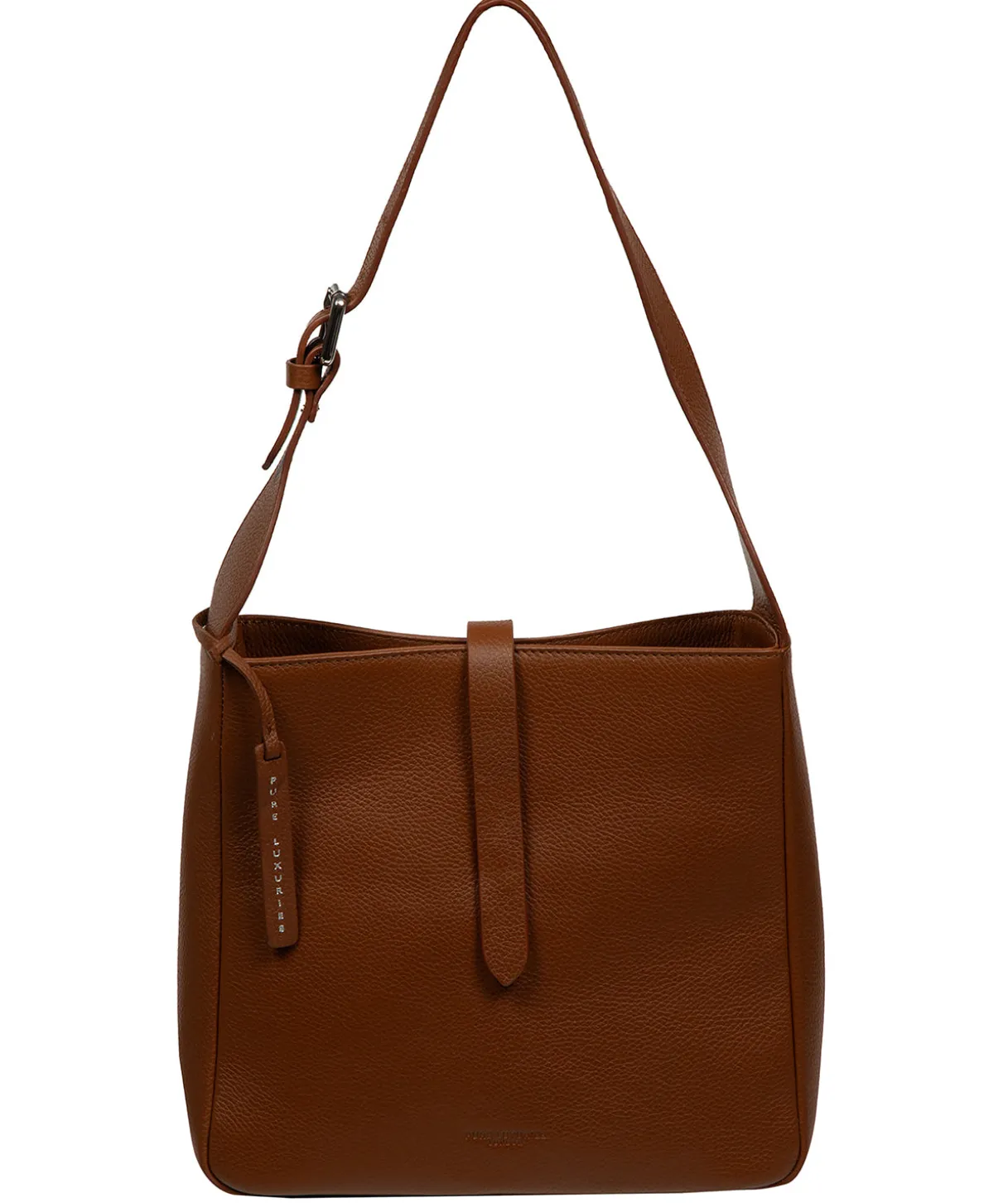 Isola' Rich Tan Leather Tote Bag