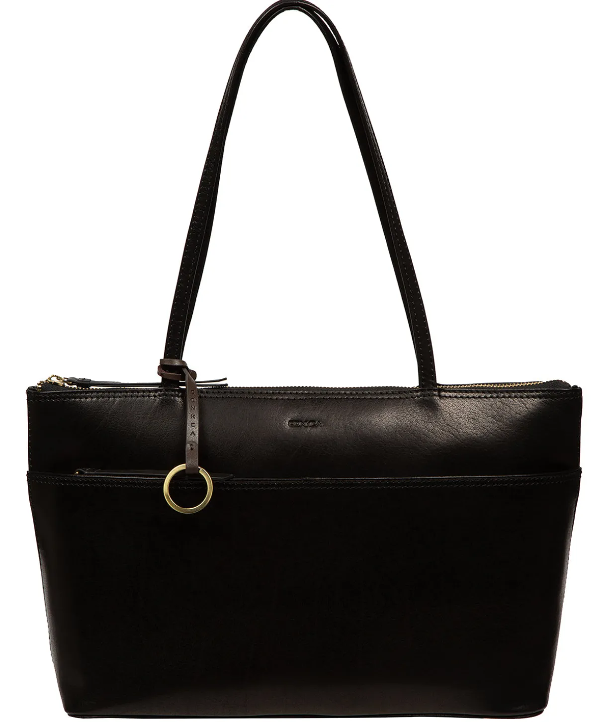 Isolde' Black Leather Tote Bag