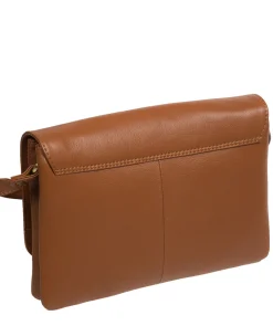 Izzy' Tan Leather Cross Body Bag